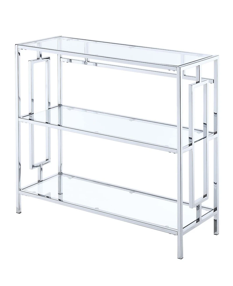 Convenience Concepts Town Square Chrome 3 Tier Bookcase