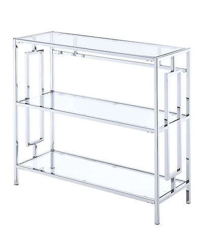 Convenience Concepts Town Square Chrome 3 Tier Bookcase