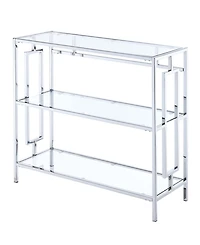 Convenience Concepts Town Square Chrome 3 Tier Bookcase