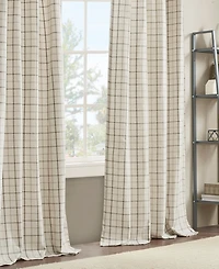 Anaheim Plaid Curtain 1 Panel for bedroom, Rob Pocket/Back Tab fit up to 1.25 inches rod Single Living Room