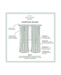 Exclusive Home Itaji Sheer Rod Pocket Top Curtain Panel Pair, 54" x 84"