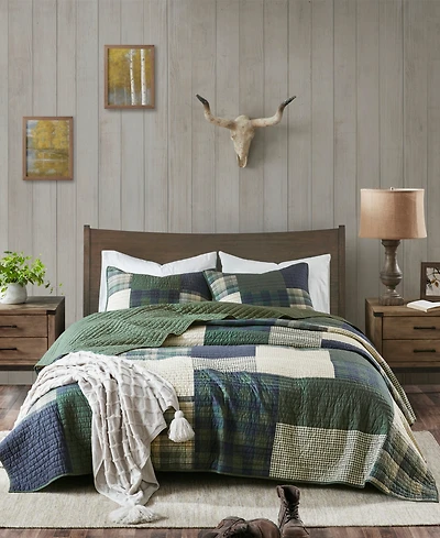 Woolrich Mill Creek Oversized Cotton 3-Pc. Quilt Set, King/California King