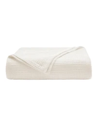 Kenneth Cole New York Essentials Waffle Grid Cotton Dobby Blanket, King