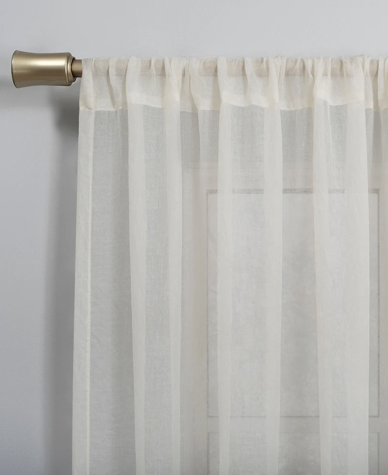 Silvia Crushed Texture Semi-Sheer Rod Pocket Curtain Panel