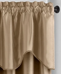 Colette Faux Silk Scalloped Window Valance, 50"x21"