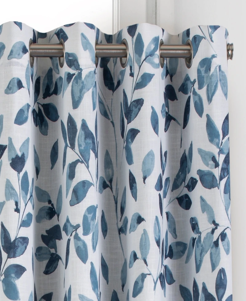 Elrene Home Fashions Avalon Botanical Floral Leaf Print Blackout Window Curtain
