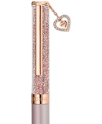 Swarovski Rose Gold-Tone Pave Heart Charm Crystalline Ballpoint Pen