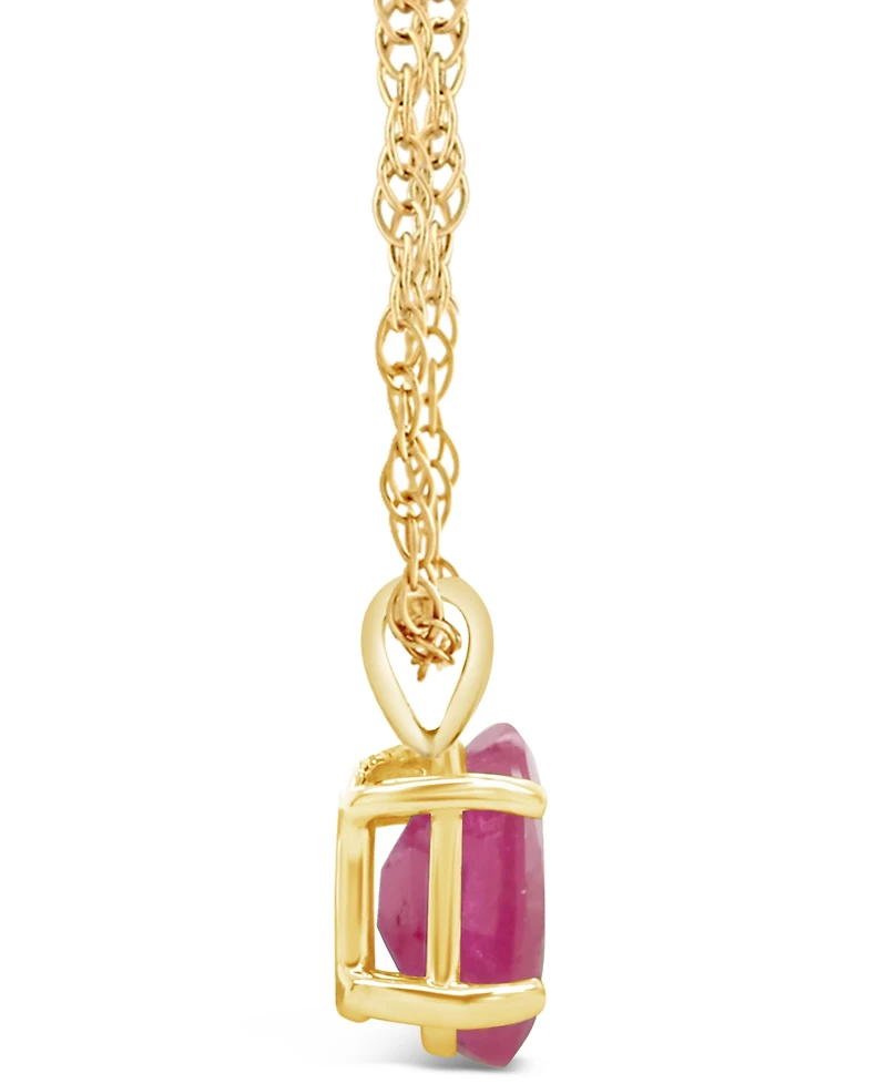 Ruby (1 ct. t.w.) Pendant Necklace in 14k Yellow Gold