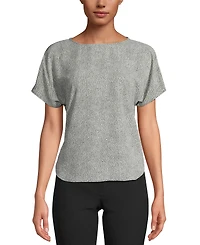 Anne Klein Petite Printed Boat-Neck Top