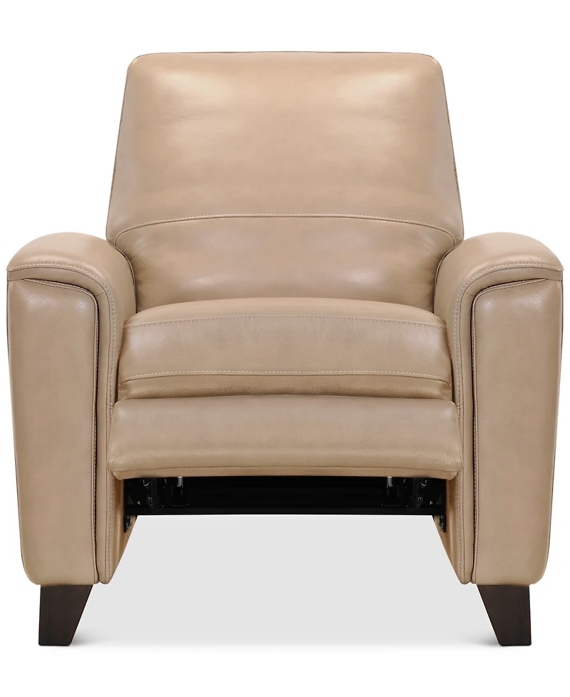 Brayna 35" Classic Leather Pushback Recliner, Created for Macy's