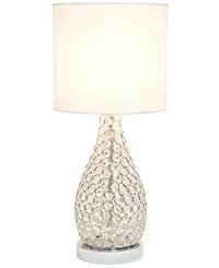 Elegant Designs Elipse Crystal Pinned Decorative Gourd Accent Table Lamp
