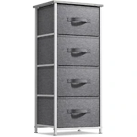 Sorbus 4 Drawers Chest Nightstand - Storage for Closet, Home, College Dorm Features Steel Frame, Wood Top