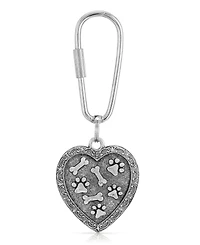 2028 Silver-Tone Paw Bone Key Fob