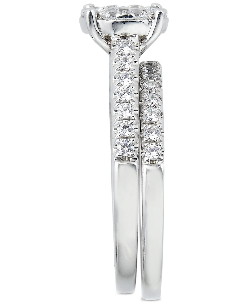 Diamond Halo Bridal Set (1 ct. t.w.) in 14k White Gold