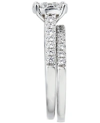 Diamond Halo Bridal Set (1 ct. t.w.) in 14k White Gold