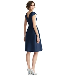 Alfred Sung Boat-Neck A-Line Dress