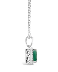 Sapphire (5/8 ct. t.w.) and Diamond Accent Pendant Necklace Sterling Silver (Also Available Emerald)