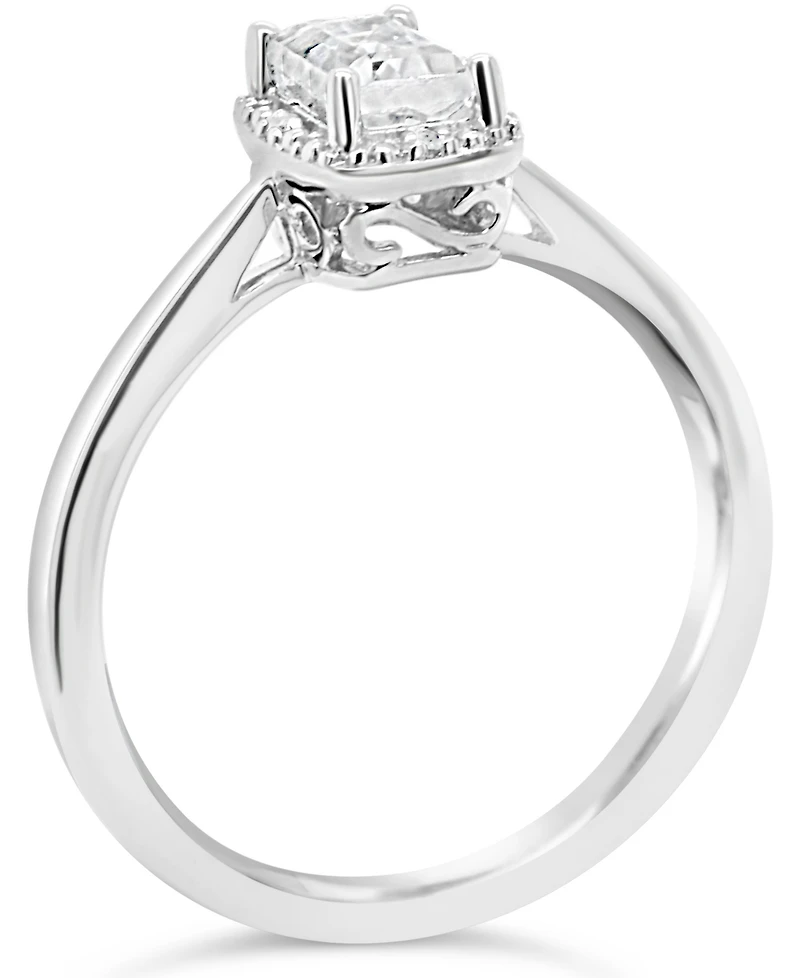Gemstone and Diamond Accent Ring Sterling Silver