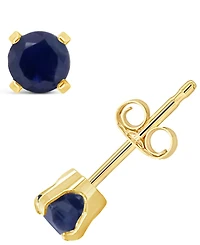 Emerald (1/2 ct. t.w.) Stud Earrings 14K Yellow Gold (Also Available Sapphire)