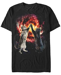 Fifth Sun Men's Cat Bang Short Sleeve Crew T-shirt