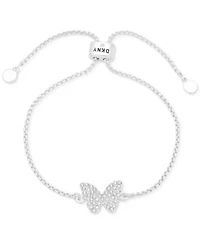 Dkny Silver Tone Or Gold Tone Pave Butterfly Jewelry Collection
