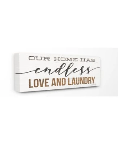 Stupell Industries Our Home Has Endless Love Laundry Rustic White Wood Look Sign Collection
