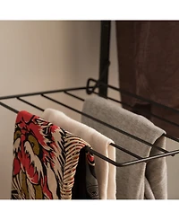 Iris Metal Freestanding Garment Rack with 3 Shelves