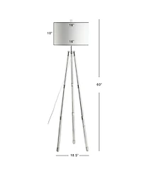 Arliss 60" Surveyor's Tripod, Crystal Led Floor Lamp