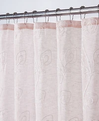 Dainty Home Stella Chenille Embroidederd Shower Curtain, 70" x 72"