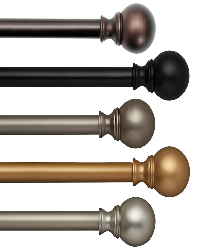 Cordelia Adjustable 28"-48" Curtain Rod with Ball Finials