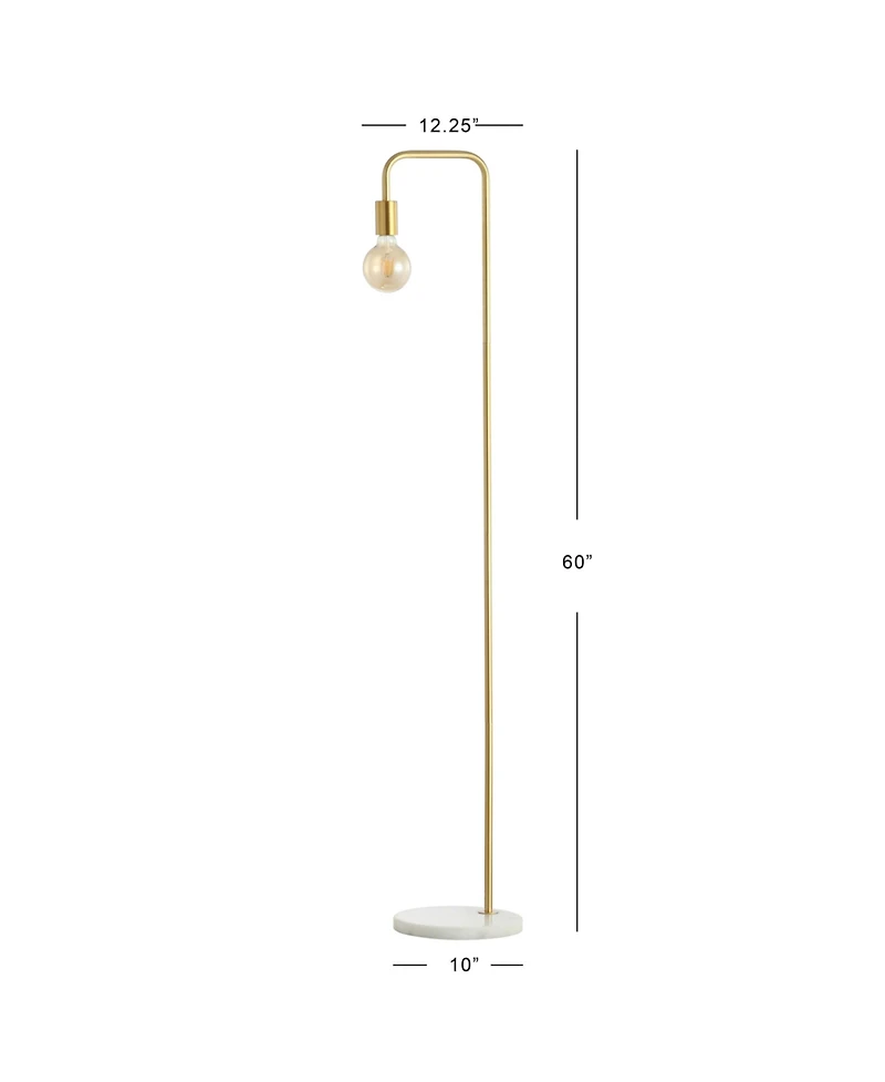 Vega 60" Minimalist Edison, Marble Floor Lamp