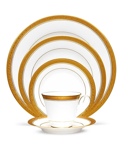 Noritake Crestwood Gold 5-Piece Place Setting, Service for 1