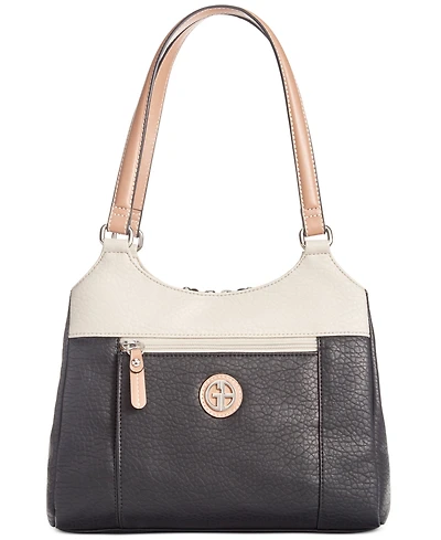 Giani Bernini Colorblock Pebbled 4-Poster Tote, Exclusively at Macy's