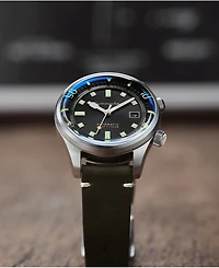 Spinnaker Men's Bradner Automatic Green Genuine Leather Strap Watch 42mm