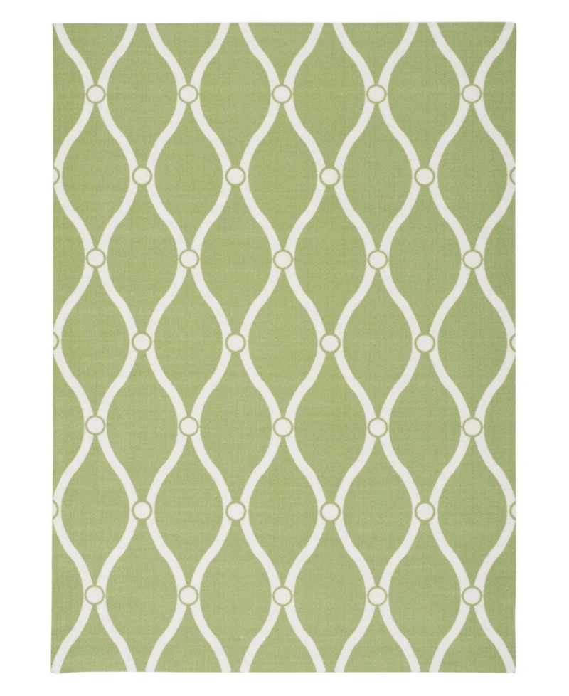 Long Street Looms Backyard BAC089 Green 7'9" x 10'10" Outdoor Area Rug