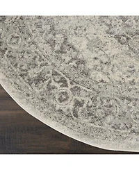 Long Street Looms Peace PEA05 Ivory 5'3" Round Area Rug