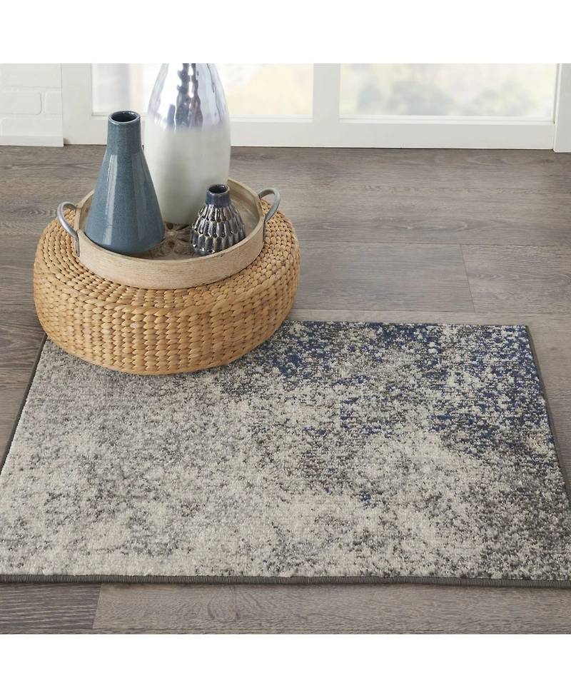 Long Street Looms Zeal ZEA10 Charcoal 1'10" x 2'10" Area Rug