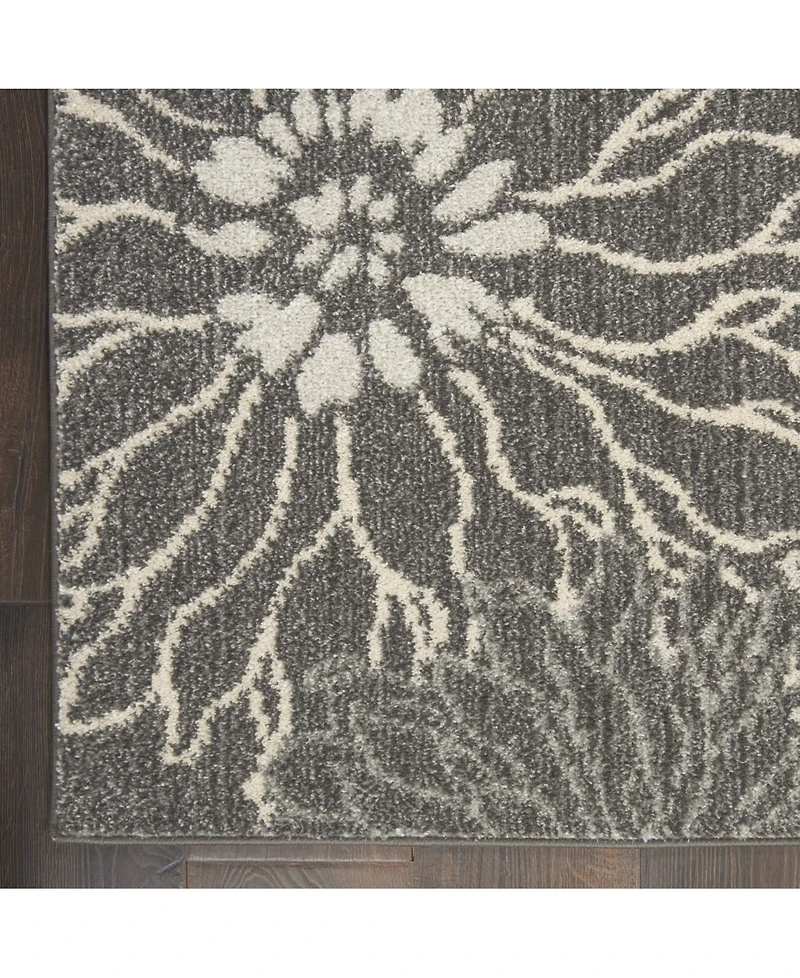Long Street Looms Zeal ZEA17 Charcoal 1'10" x 2'10" Area Rug