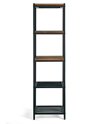 Glamour Home Ailis 57" Pine Wood Metal Frame Etagere Bookcase Shelf Media Center