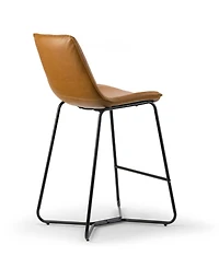 Glamour Home Set of 2 Amery Iron Frame Vintage-like Counter Stool