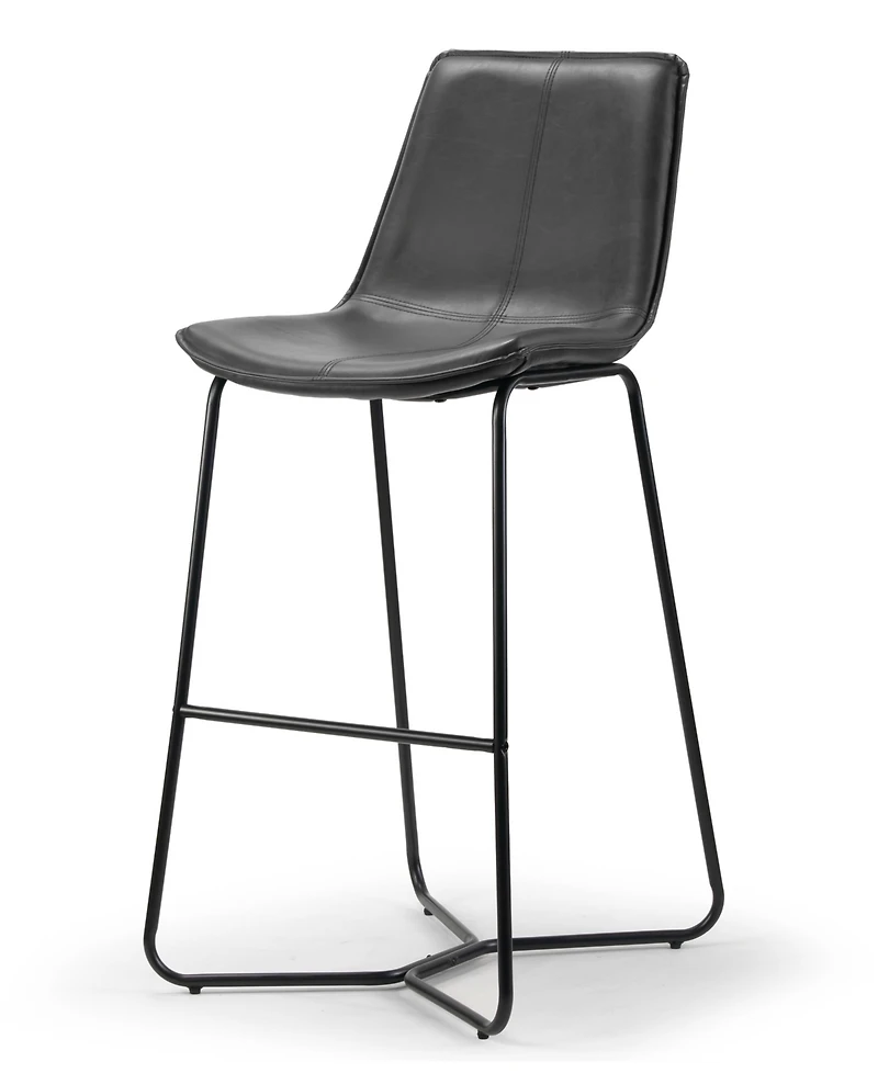 Glamour Home Set of 2 Amery Iron Frame Vintage-like Bar Stool