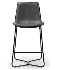 Glamour Home Set of 2 Amery Iron Frame Vintage-like Counter Stool