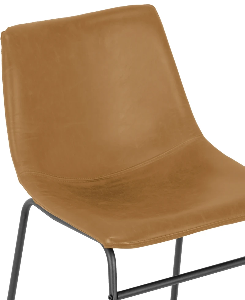 Glamour Home Set of 2 Adan Iron Frame Vintage-like Counter Stool