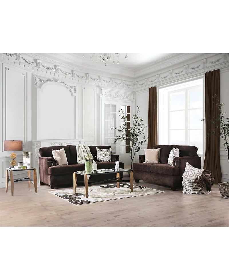 Furniture of America Herriot Upholstered Love Seat