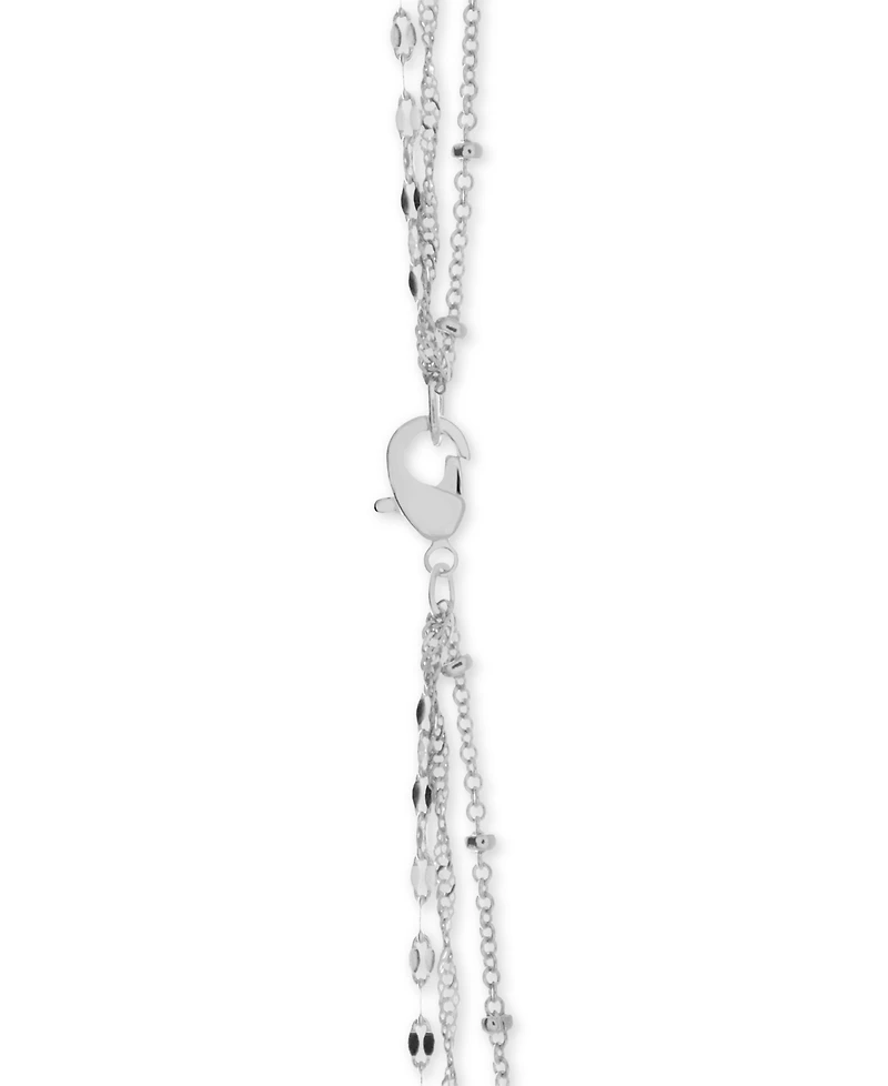 And Now This Silver Plated Multi-Chain 18" Layered Statement Necklace