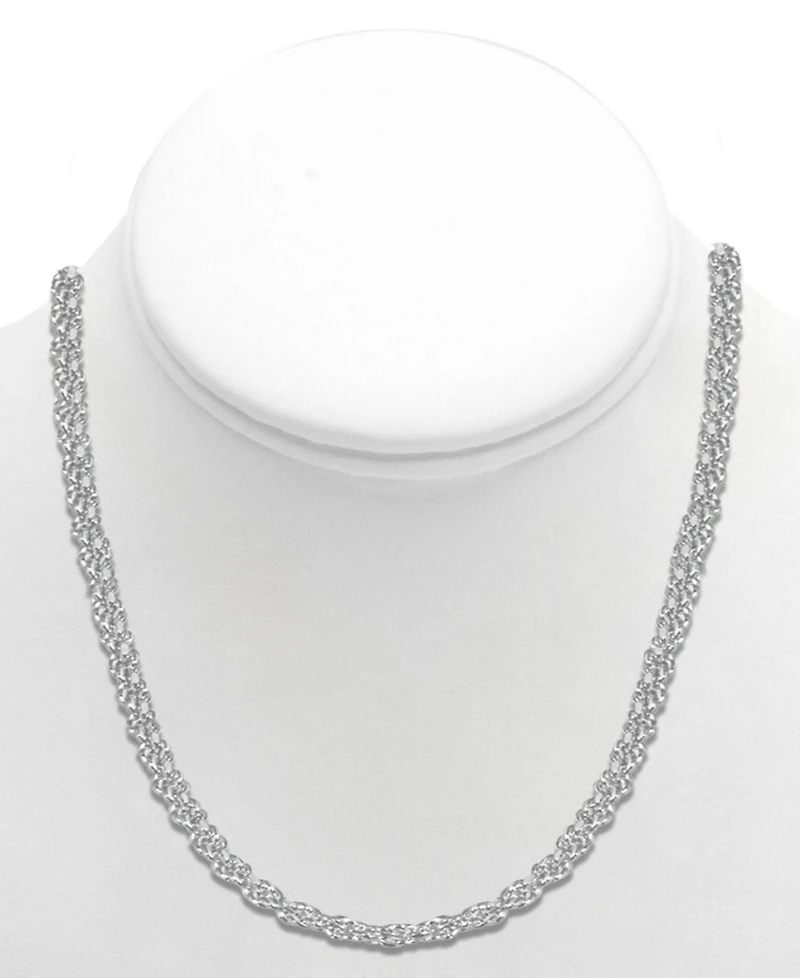 And Now This Silver Plated Rope Link 18" Chain Necklace