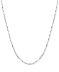 And Now This Silver Plated Box Link 18" Chain Necklace