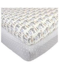 Hudson Baby Baby Girls and Boys Royal Safari Fitted Crib Sheet