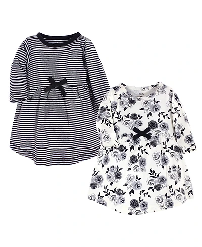 Touched by Nature Baby Girls 2Pk Long Sleeve Natural Dresses