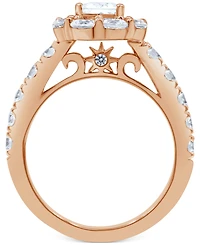 Certified Diamond Emerald Halo Bridal Set (4 ct. t.w.) 18k White, Yellow or Rose Gold